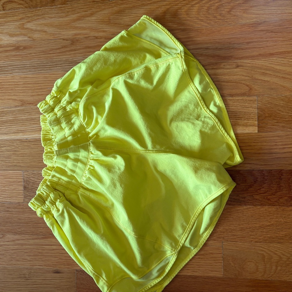 Lululemon Athletica Bright Yellow Athletic Shorts